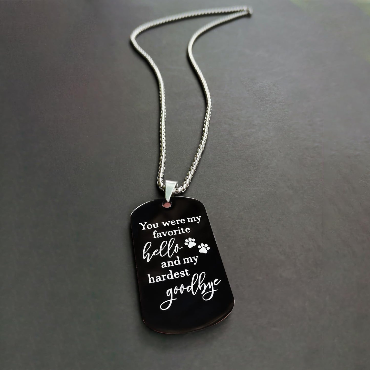Funnylife Custom Pet Memorial Necklace - Dog Loss Gift - Sympathy for Pet Loss