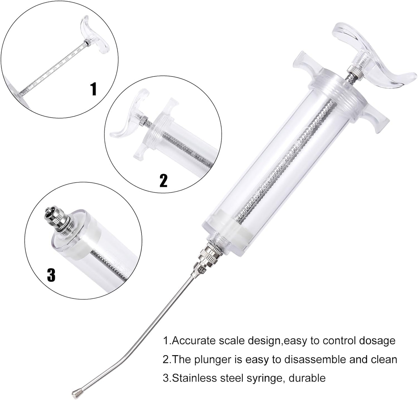 50ML Baby Bird Feeding Syringe Set Pet Syringe with 6 Pcs Curved Gavage Feeding Tubes and Bird Drinker Stainless Steel Metal Feeding Spoon for Baby Birds Parrot Small Pet