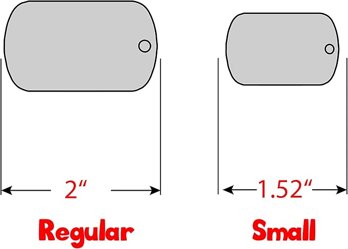 Personalized Dog Tag with 5 Lines of Custom Deep Engraved Durable Stainless Steel Pet ID Name Tag Designer Regular Size Rectangle