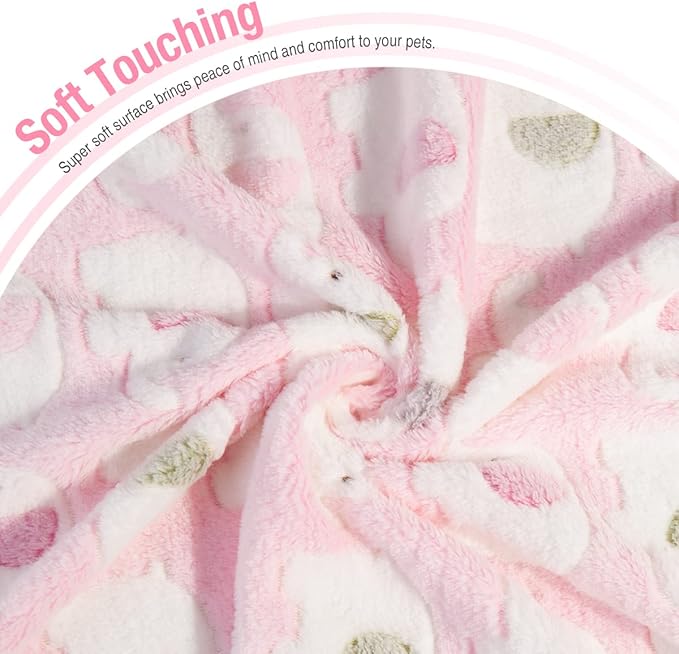Pet Soft 1 Pack 3 Pet Blankets for Dogs - Fluffy Cats Dogs Blanket for Small Medium & Large Dog, Cute Print Pet Throw Puppy Blankets Fleece (Elephant, 3S)