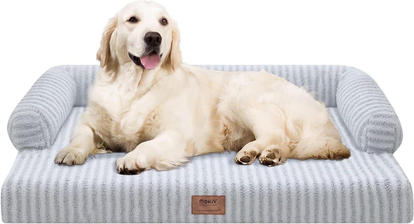 Orthopedic Waterproof Dog Bed for Extra Large Dog Sofa Comfy Pet Bed with Washable Removable Cover & Non-Slip Bottom