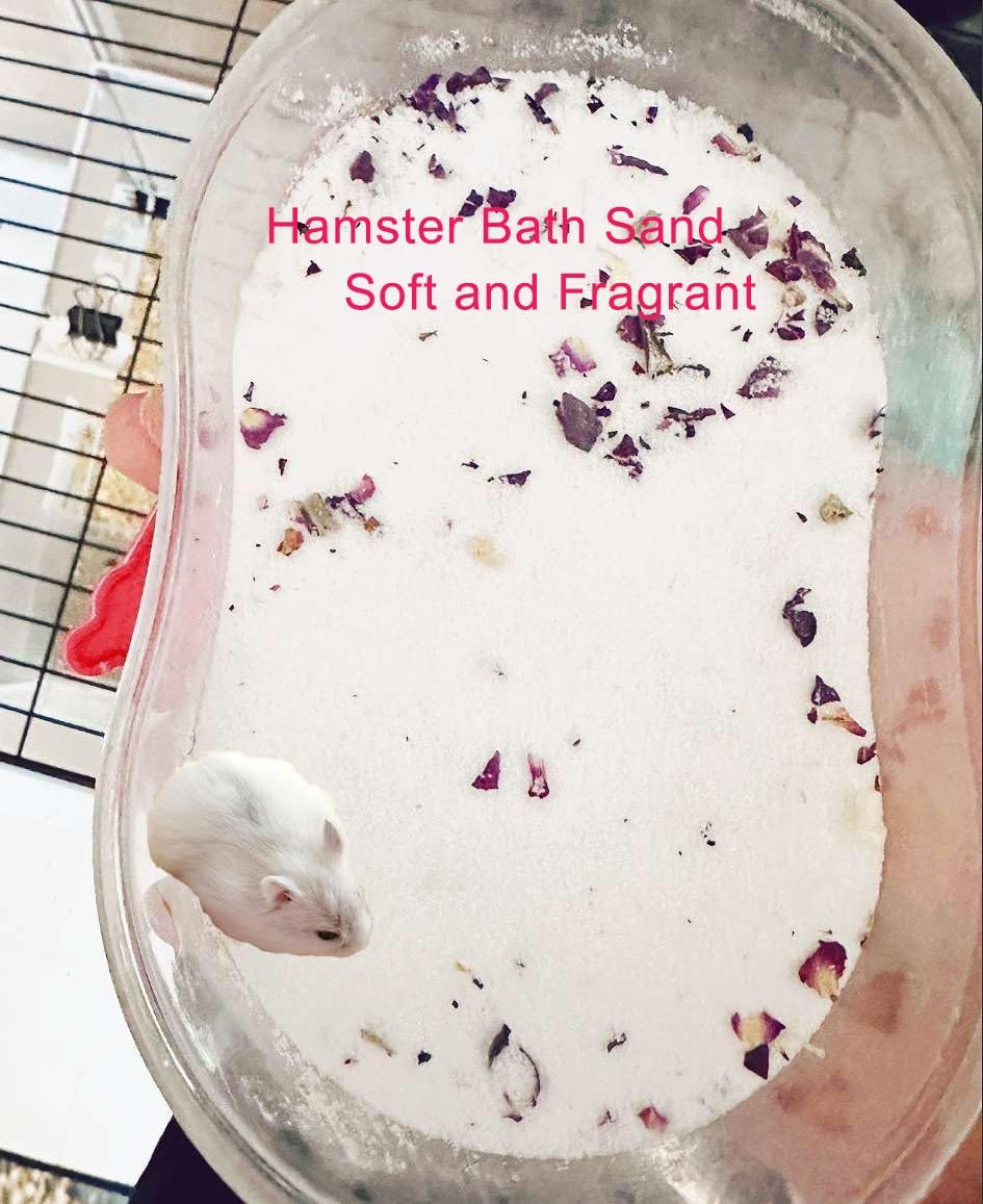 Hamster Bath Sand Natural Dust Free Plant Bathing Sand Desert Sands Flower Scented Clean Small Animal Potty Litter Sand for Guinea Pig Hamster Chinchilla(5LB/2.3kg)