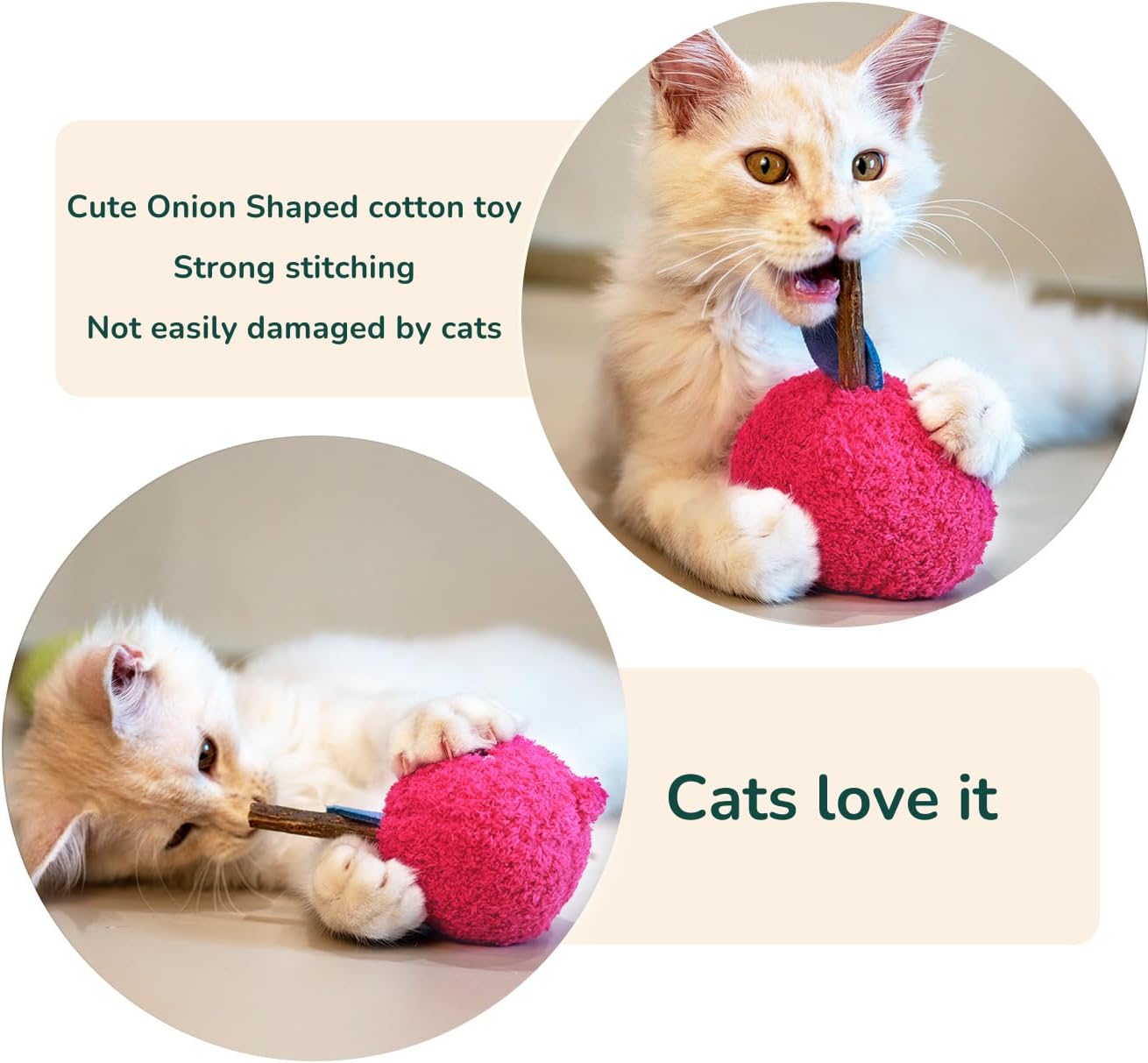 Durable and lnteractive Cat Teething Stick Toys: Chewing Stick, Grinding Teeth Rod, and chewable Cat Doll for Your Pet's Entertainment (Red)