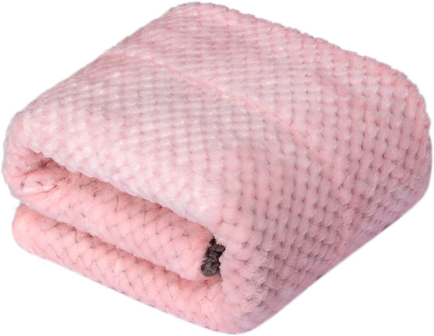 Fuzzy Dog Blanket or Cat Blanket or Pet Blanket, Warm and Soft, Plush Fleece Receiving Blankets for Dog Bed and Cat Bed, Couch, Sofa, Travel and Outdoor, Camping (Blanket (32" x 40"), DG-Baby Pink)
