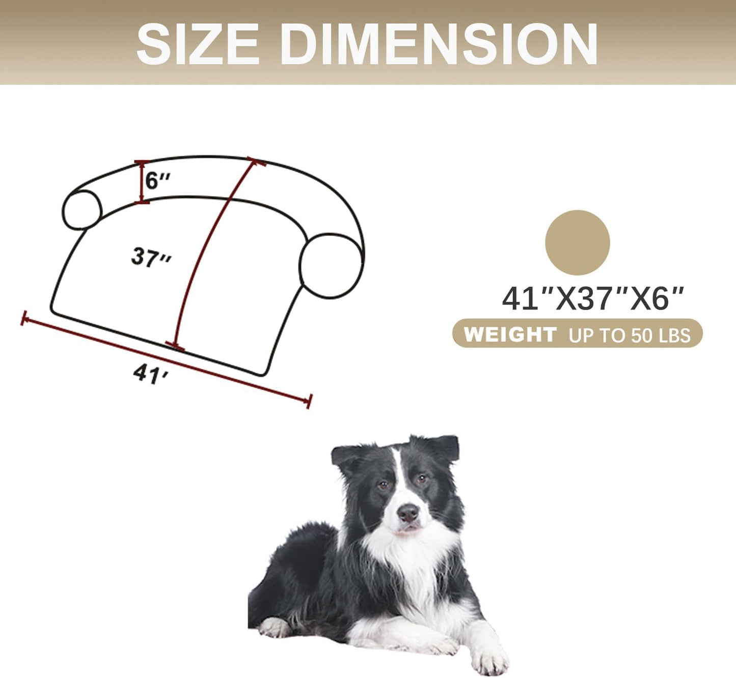 Calming Dogs/Cats Bed Mats, Dog Pad Washable Removable Couch Cover, Plush Long Fur Mat for Pets, Waterproof Lining, Perfect for Small, Medium and Large Dogs and Cats (Gradient Brown, 41"x37")