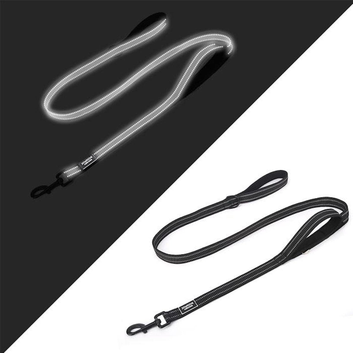 Joyride Harness 2-in-1 Leash with Seat Belt Combo, 43” Dual Use Pet Safety Seatbelt, Dual Handle and Car Safety Buckle, Thick Heavy Duty Nylon & Retractable Harness Clasp - Reflective Safety Stitching