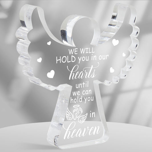 Miscarriage Gifts for Mothers, Remembrance Gift, Sympathy Gifts, Remember Me Grieving Present, Baby Footprint Memorial Angel Acrylic Sign, Infant Loss Sympathy Gift, Funeral in Memory of Loss of Baby