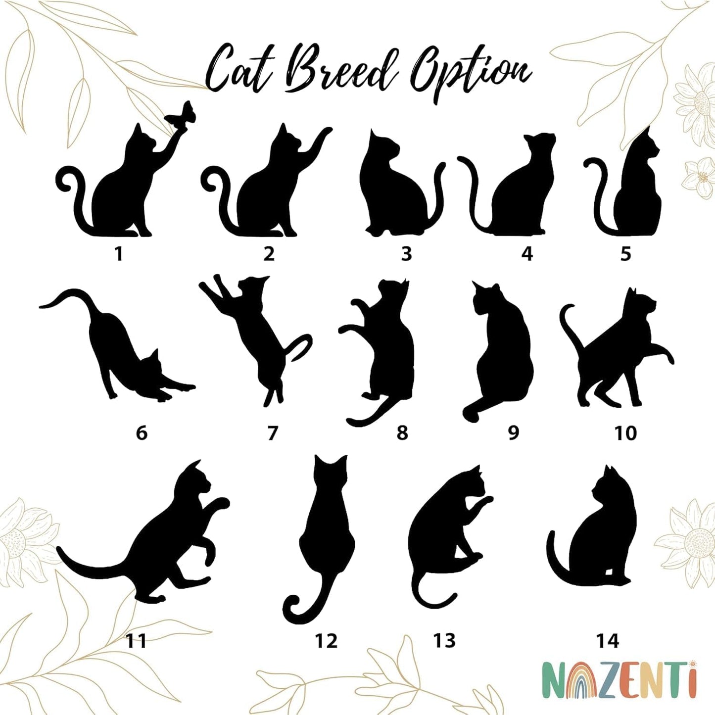 NAZENTI Loss of Cat Sympathy Gift, Pet Memorial Suncatcher, Custom Name, Remembrance Gifts for Cat Lovers, Christmas Pet Ornament