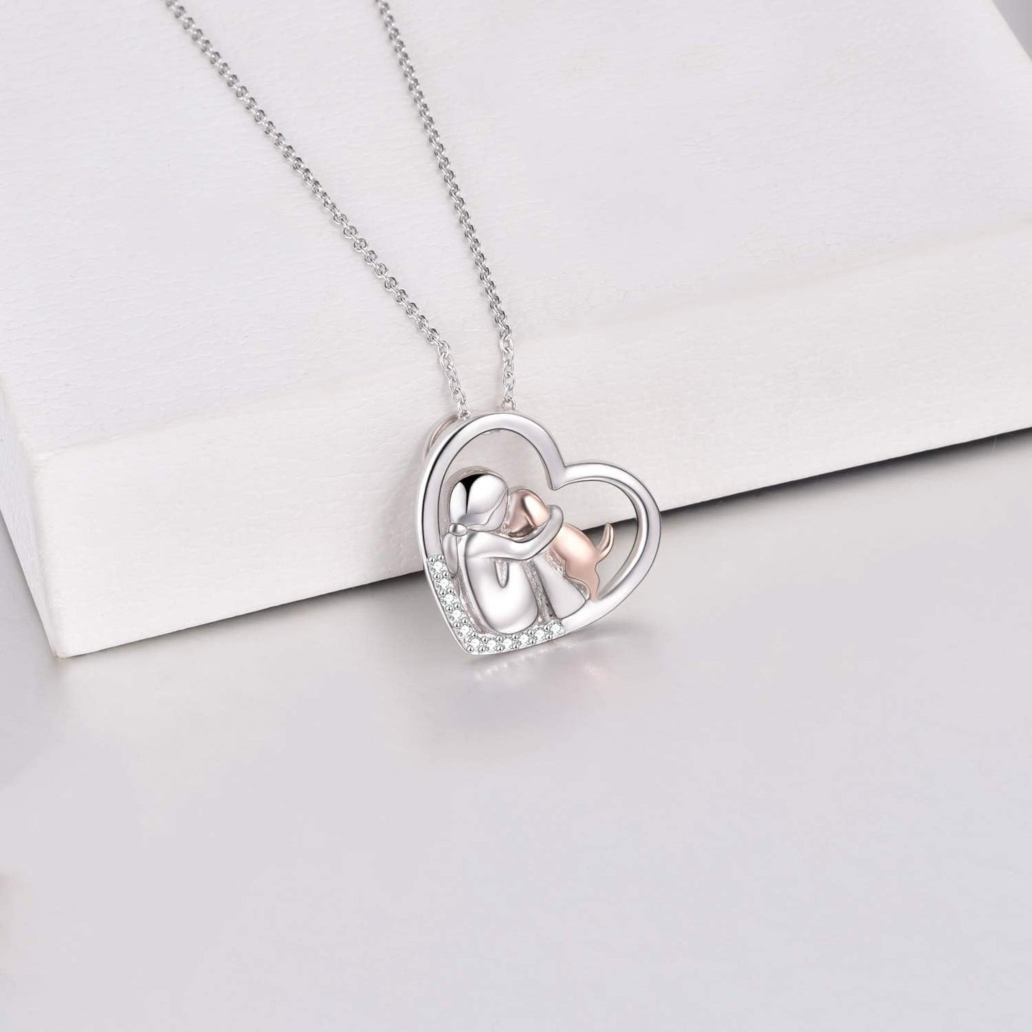 YFN Sterling Silver Keepsake Dog Pendant Necklace Dog Lover Memorial Gifts for Women