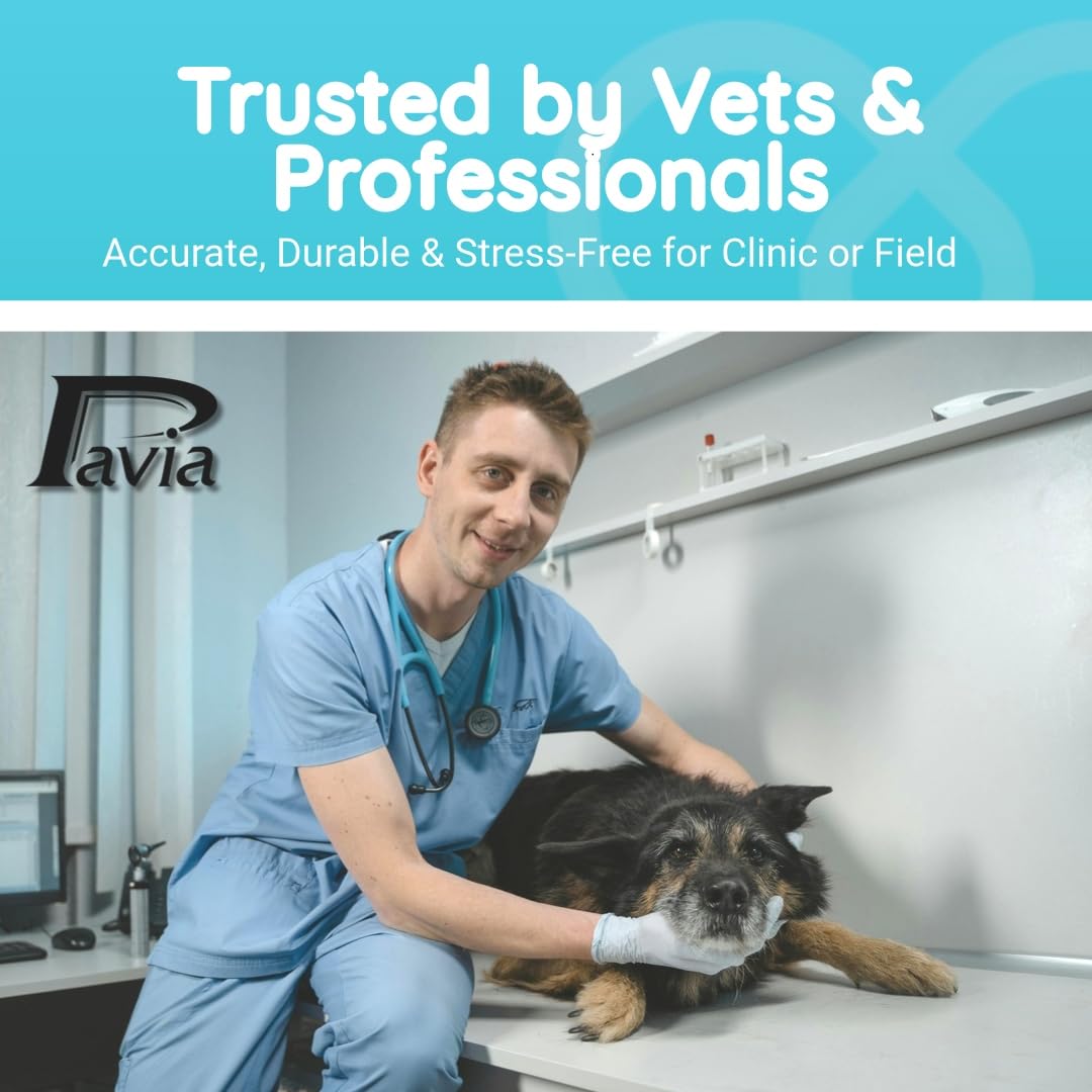 Pavia Rectal Temp Veterinary Thermometer | Accurate Temps in Only 6 Seconds | Cordless | Ideal for Dogs Cats Horses Pets | No Expensive Probe Covers | Trusted by Vets and Breeders