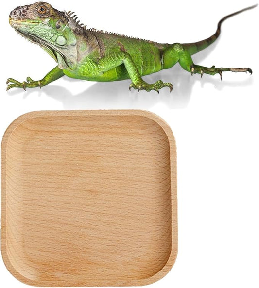 1 Pcs Leopard Gecko Potty Pad,Crested Gecko Potty Latrine，Leopard Gecko Tray，Reptile Litter Box，Portable Gecko Tank Accessories(Beech)