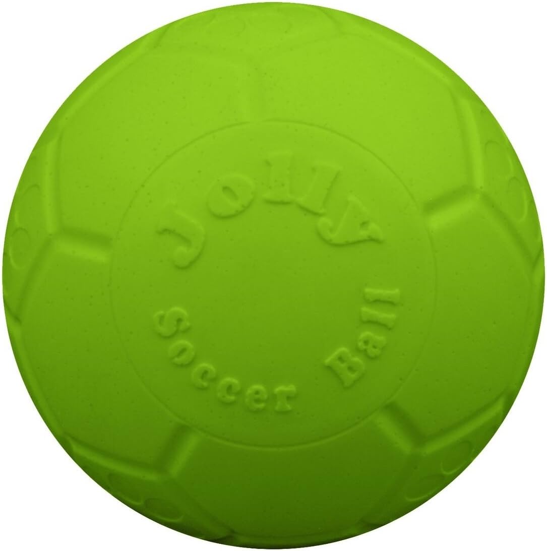 Jolly Pets Large Jolly Soccer Ball Floating-Bouncing Dog Toy; 8" Green Apple