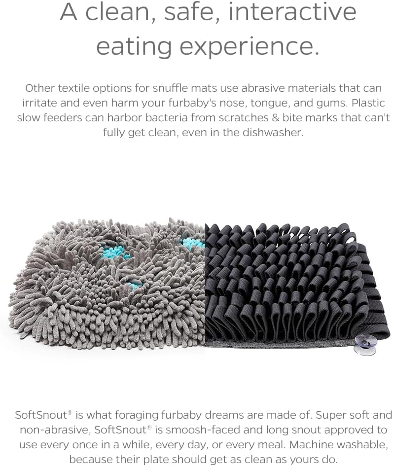 Pet Parents Forager Snuffle Mat with SoftSnout & Non-Slip Backing, Slow Feeder for Large & Small Dogs (Meadow 12")