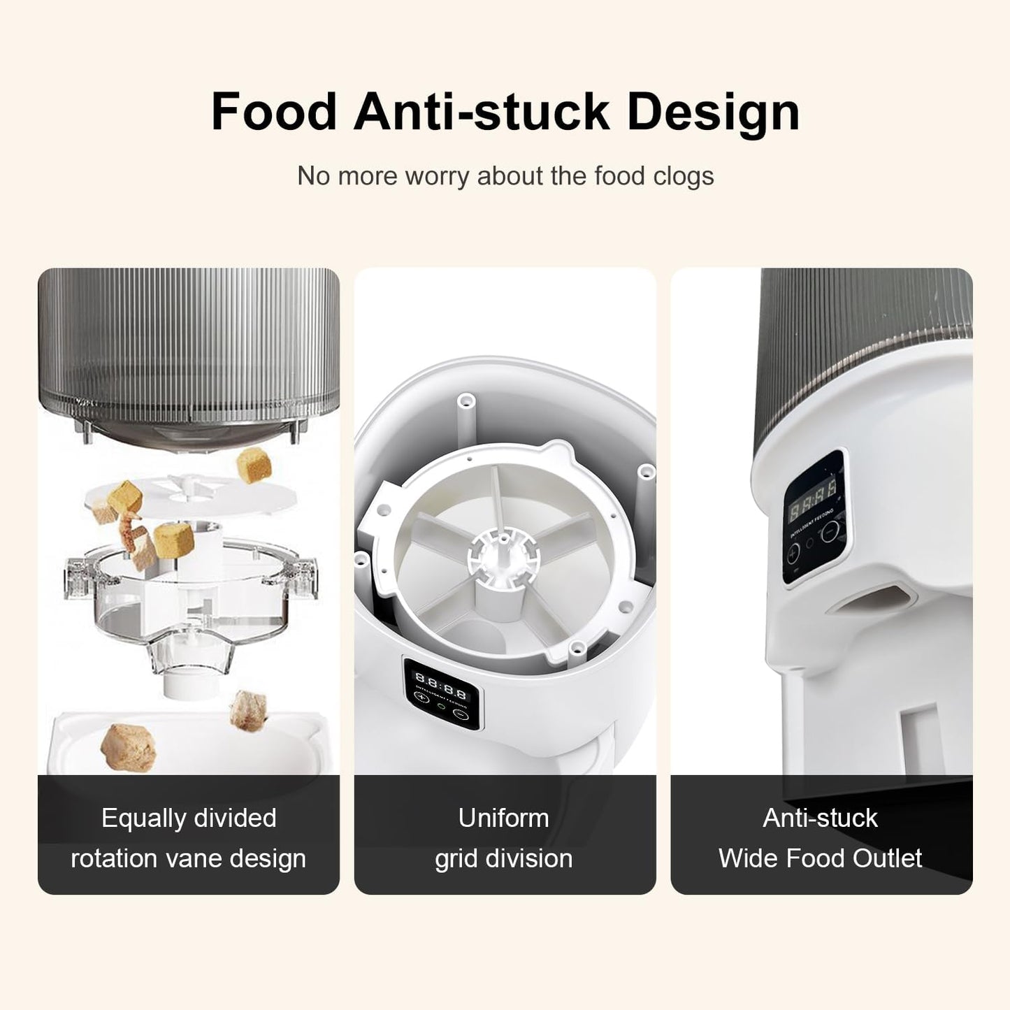 Darlipet Automatic cat Feeder,4L Auto cat Feeder,Programmable Meal & Portions,Freshness Protection, Automatic Cat Food Dispenser for Cats & Dogs, Back-up Battery, Easy to Set up & Clean