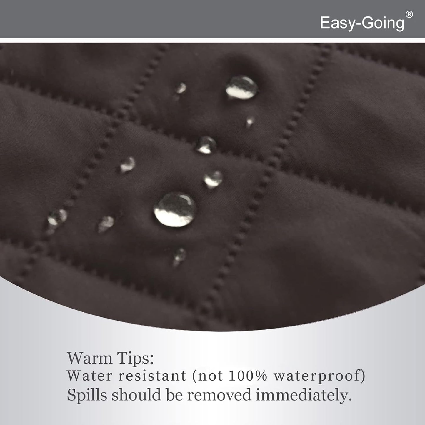 Easy-Going Recliner Chair Slipcover Reversible Sofa Cover Water Resistant Couch Cover Furniture Protector with Elastic Straps for Pets Dog (Recliner 22 inch, Chocolate/Beige)