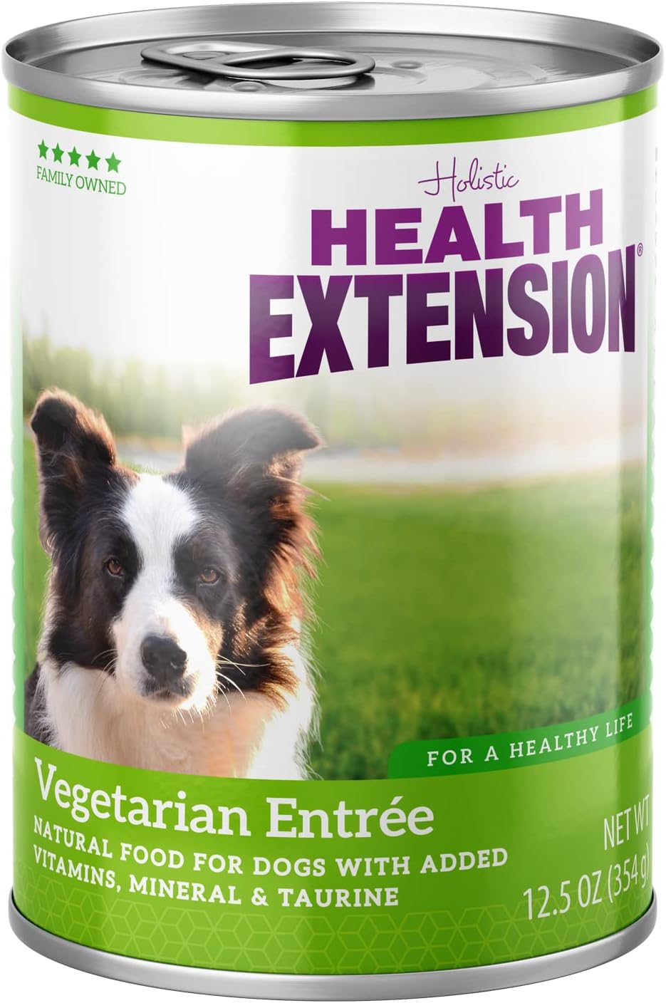 Health Extension Vegetarian Entrée Wet Dog Food, 12.5 oz - Protein-Rich Recipe, Hydration Support, Ideal for Sensitive Stomachs (Case of 12 Cans)