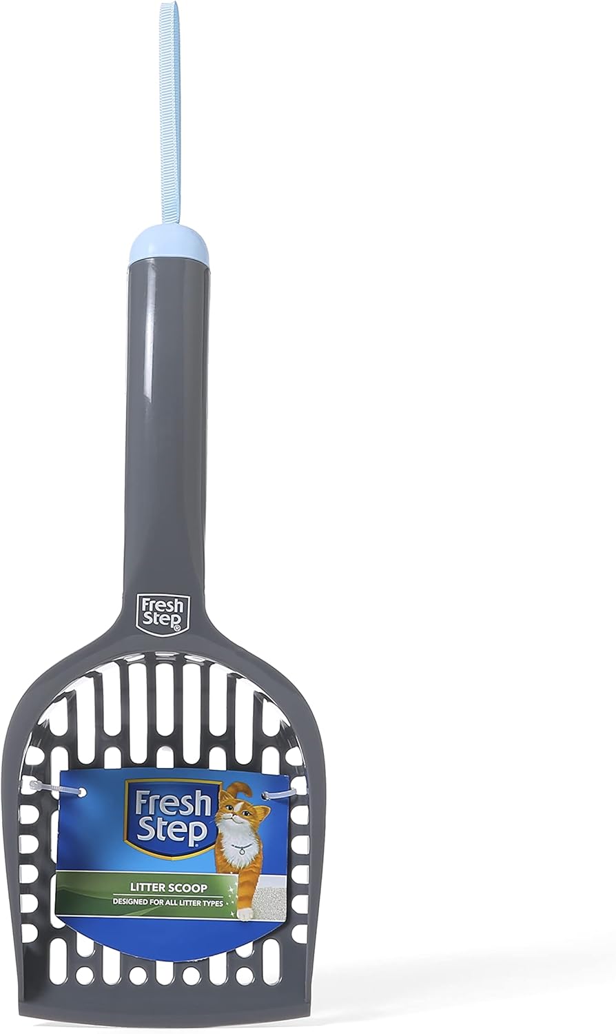 FRESH STEP Litter Scoop | Cat Litter Scooper | Fresh Step Plastic Cat Litter Scoops | Great for Small to Large Size Litter Pans | Cat Litter Supplies, Cat Litter Rake, (FF17041)