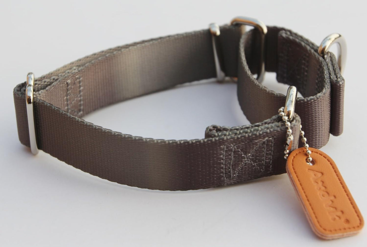 Martingale Dog Collar Colorful Gradient Fashionable - Anti-Escape Soft Durable Pets Collar for Walking Training Outdoor Daily Use -Small, Dark Grey