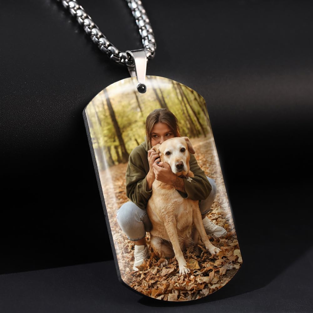 Funnylife Custom Pet Memorial Necklace - Dog Loss Gift - Sympathy for Pet Loss
