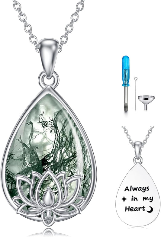 WINNICACA Urn Necklace for Ashes Sterling Silver Abalone Shell Cremation Jewelry for Ashes Jewelry Gifts for Nature Lovers Keepsake Memorial Jewelry for Women