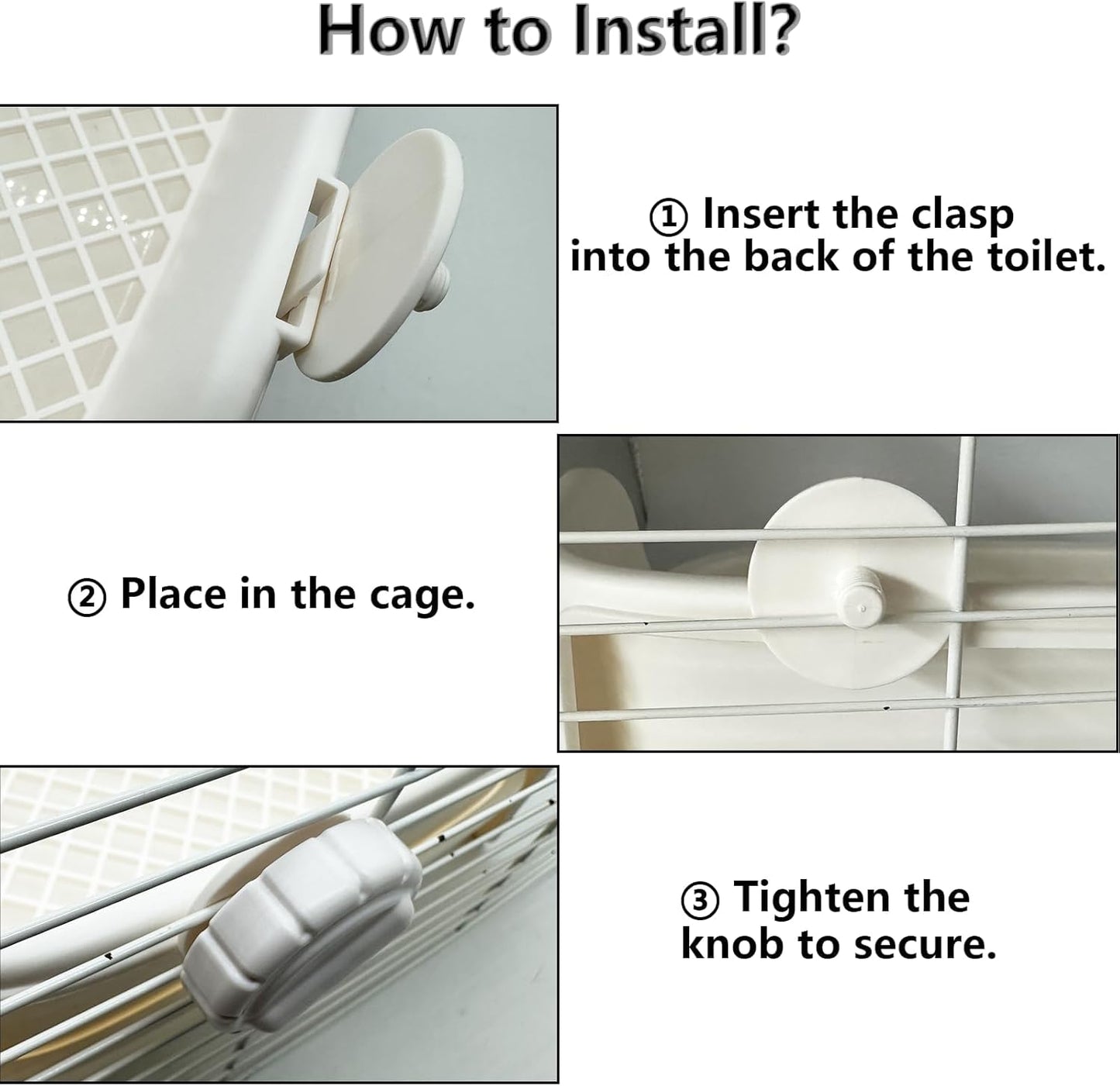 Tfwadmx Rabbit Litter Box Bunny Potty Training Litter Boxes Guinea Pig Corner Bedding Box Small Animal Toilet for Ferret,Chinchilla,Galesaur(White)