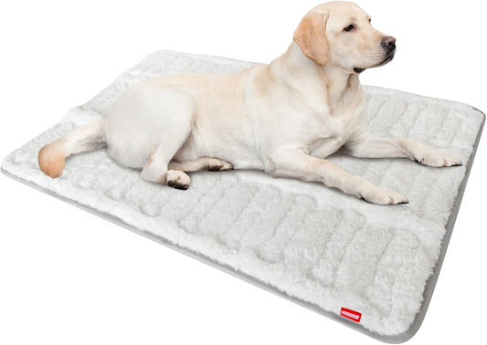 Dog Bed Crate Mat(42" X 28"), Soft Plush Dog Bed Pad Machine Washable Crate Pad, Dog Sleeping Mat with Anti Slip Bottom