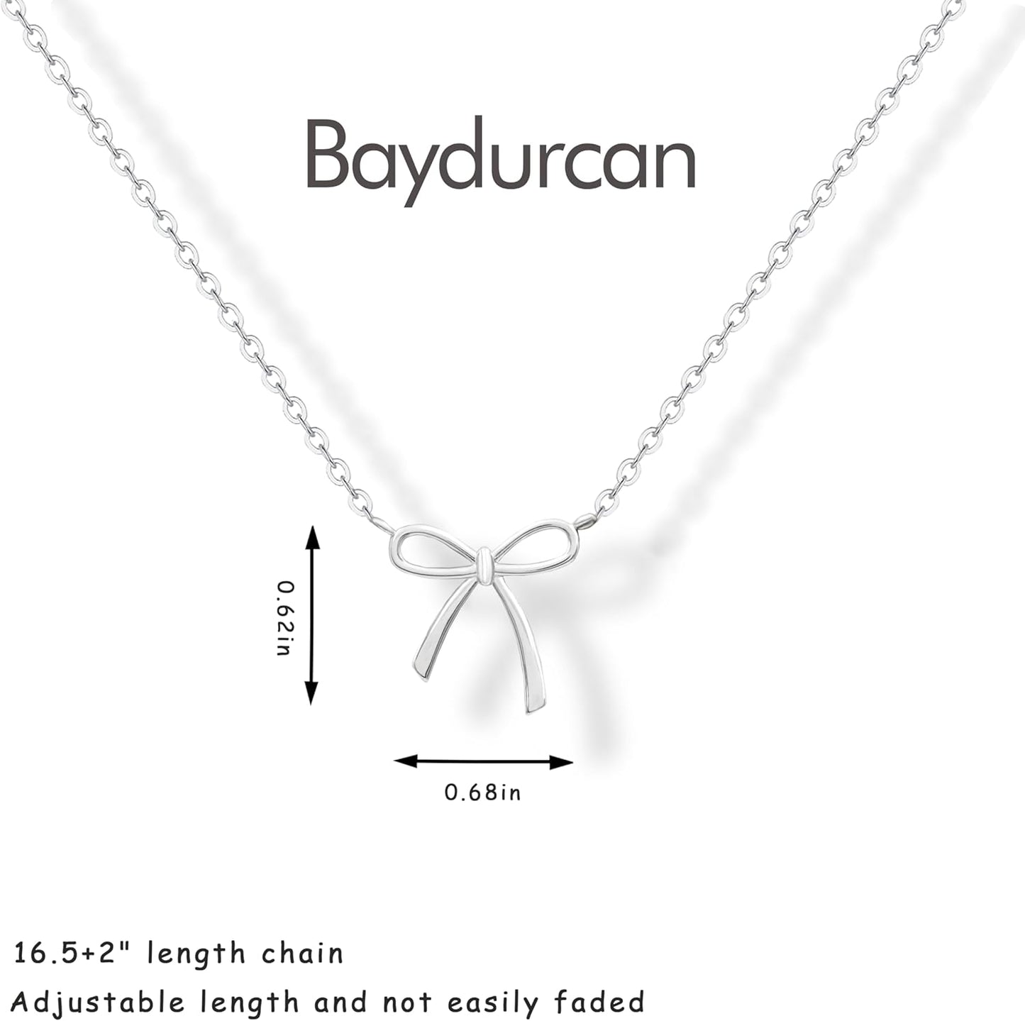 Baydurcan Pendant Necklace for Women Evil Eye Ankh Bow Necklace for Friends Sister Birthday Just Because Christmas Gifts