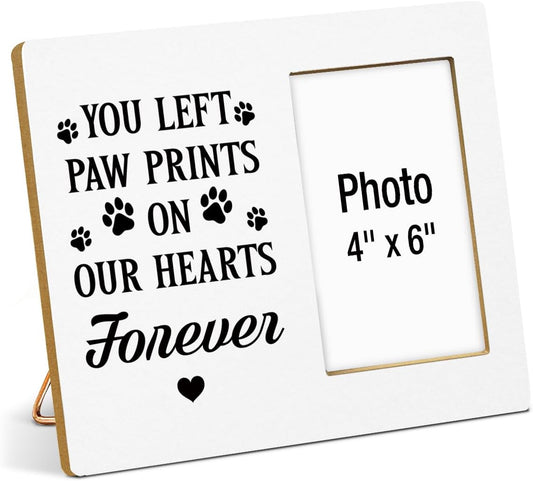 Pet Memorial Gift Photo Frame, Dog Memorial Gifts for Loss of Dog, Sympathy Gifts for Dogs, Cat Pet Bereavement Remembrance Gift Wooden Picture Frames, Photo 4 x 6 Inches