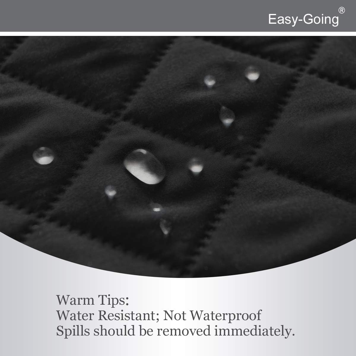 Easy-Going Reversible Couch Cover for 3 Cushion Couch Sofa Cover for Dogs Water Resistant Furniture Protector Cover with Foam Sticks Elastic Straps for Pet Cat (Sofa, Black/Beige)