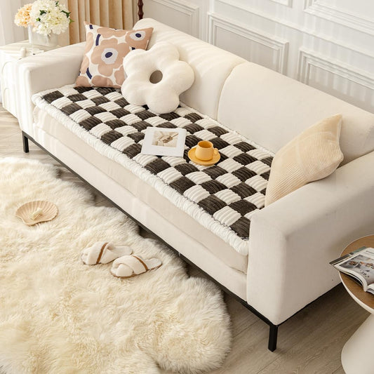 Couch Cover for Dogs Washable, Sofa Cover Protector, Couch Covers for 3 Cushion Couch Sofa Pet Friendly, Soft, Non Slip (27.6 x 59 Inch, Black)