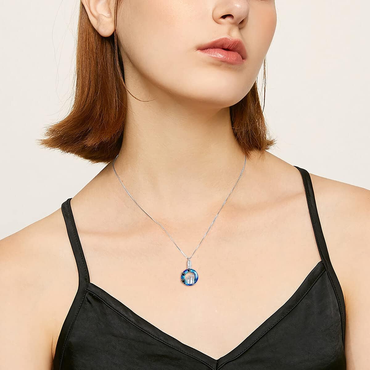 Sterling Silver Pet Urn Necklace for Ashes - Memorial Keepsake for Dog, Cat Pet