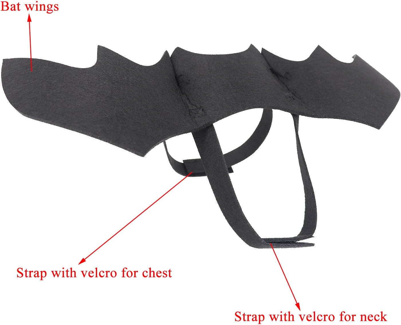 Pet Cat Bat Wings for Halloween Party Decoration, Dog Cosplay Bat Costume,Puppy and Cat Dress Up Accessories (Black, Small)
