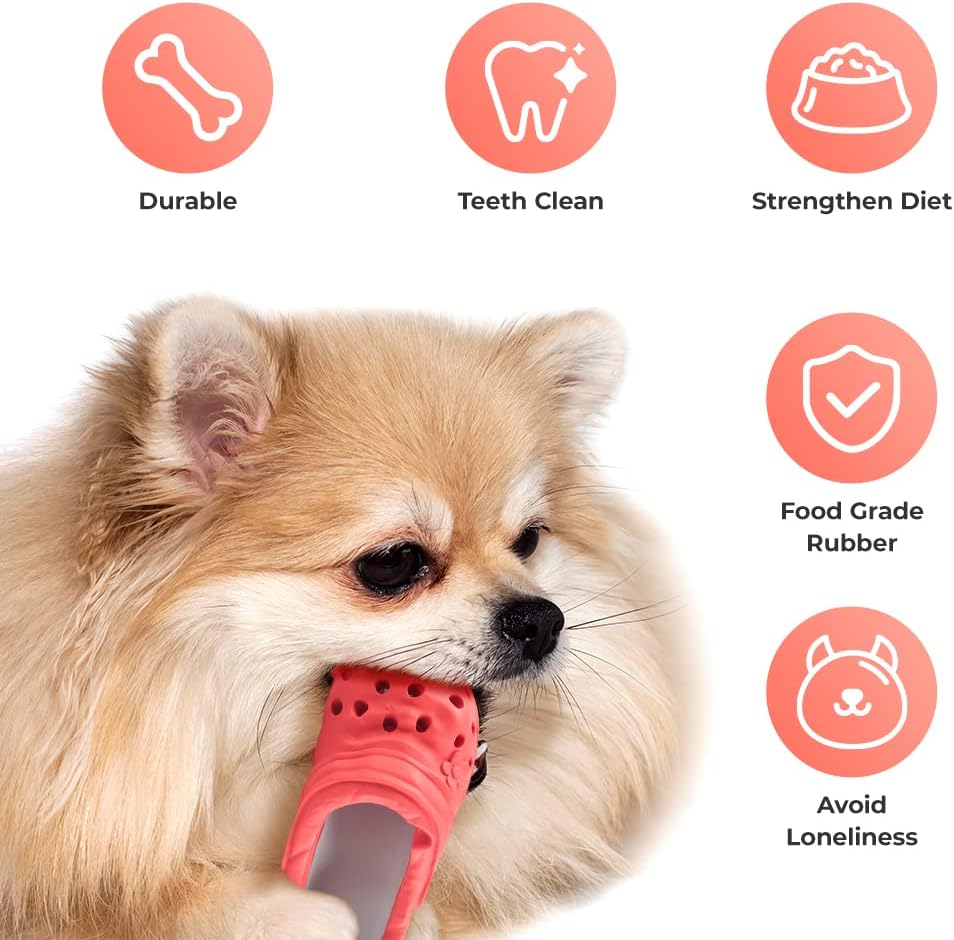Dog Chew Toys,Durable Rubber Slipper Toy for Puppy,Dog Tough Toys for Pet Training and Cleaning Teeth,Interactive Puppy Toys Aggressive Chewers Small Meduium Breed