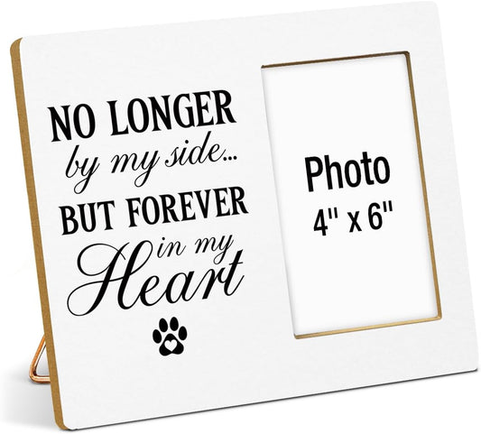 Dog Memorial Gifts for Loss of Dog Picture Frame, Pet Memorial Gifts for Dogs, Loss of Cat Sympathy Gift, Pet Bereavement Remembrance Wood Photo Frames, 4 x 6 Inch Photo