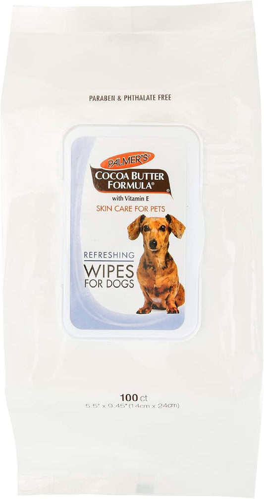 Palmer's for Pets Coconut Oil Refreshing Wipes for Puppies - Palmers Puppy Wipe for Gentle Grooming, 100 Count
