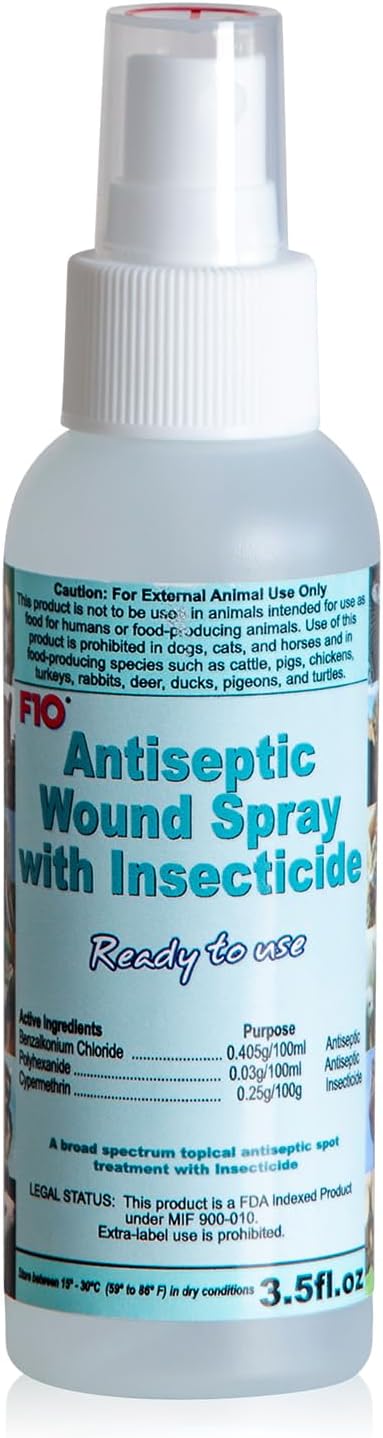 F10 Antiseptic Wound Care Spray for Reptiles, Birds, Small Animals & Exotic Animals. Prevents Infection - 100ml