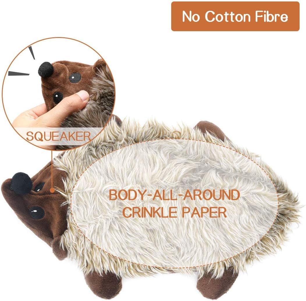 LEGEND SANDY Dog Squeaky Toys for Small Doggies, Puppy Toys for Teething Cute Small Breeds Toys Stuffed Plush Bundle Natural Cotton Puppy Rope, Dog Chew for Puppies Pet for Pet (Hedgehog)