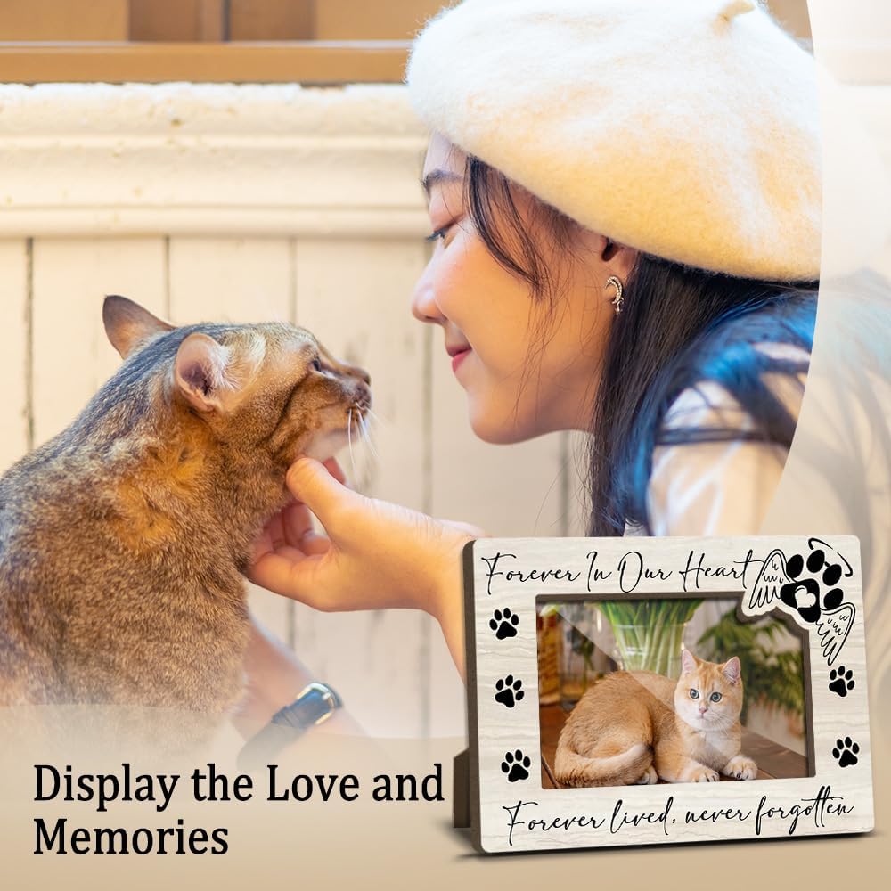 Cat Memorial Photo Frames Dog and Cat Loss Remembrance Gift for Pet Owner Sympathy Keepsake for Pet Lovers You Have Left My Life But You Will Never Leave My Heart Picture Frames 4x6 Photo - YY023