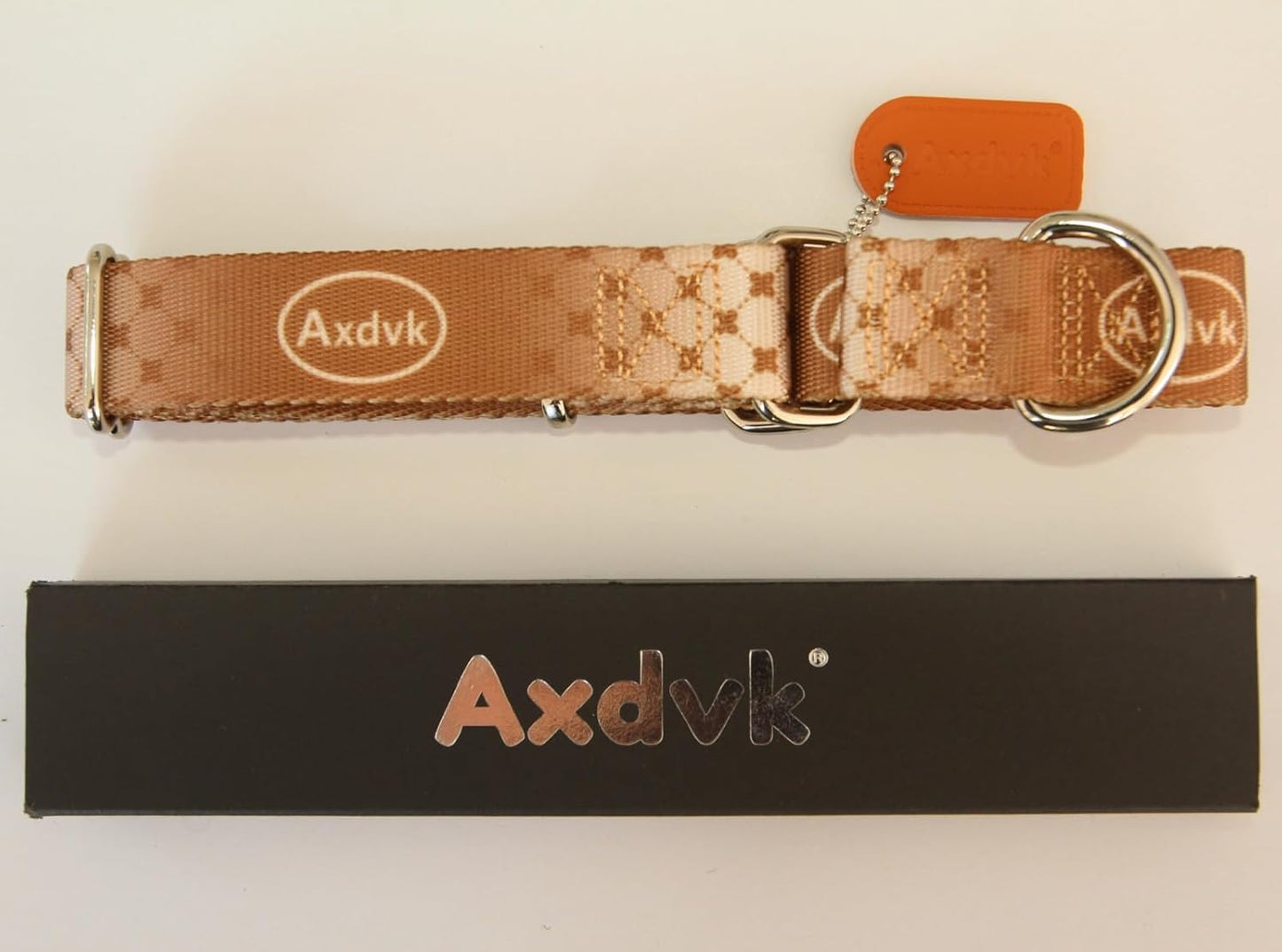 Martingale Dog Collar Colorful Gradient Fashionable - Anti-Escape Soft Durable Pets Collar for Walking Training Outdoor Daily Use -Medium, Cowboy Brown