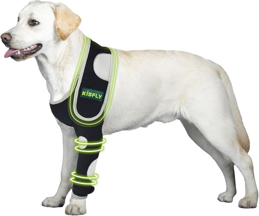 Hygroma Elbow Pads for Dogs, Breathable and Abrasion Resistant Dogs Elbow Protector, Prevents Elbow Hygroma, Dysplasia, Arthritis, Elbow Calluses, Pressure Sores and Shoulder Dislocation- Left Leg S