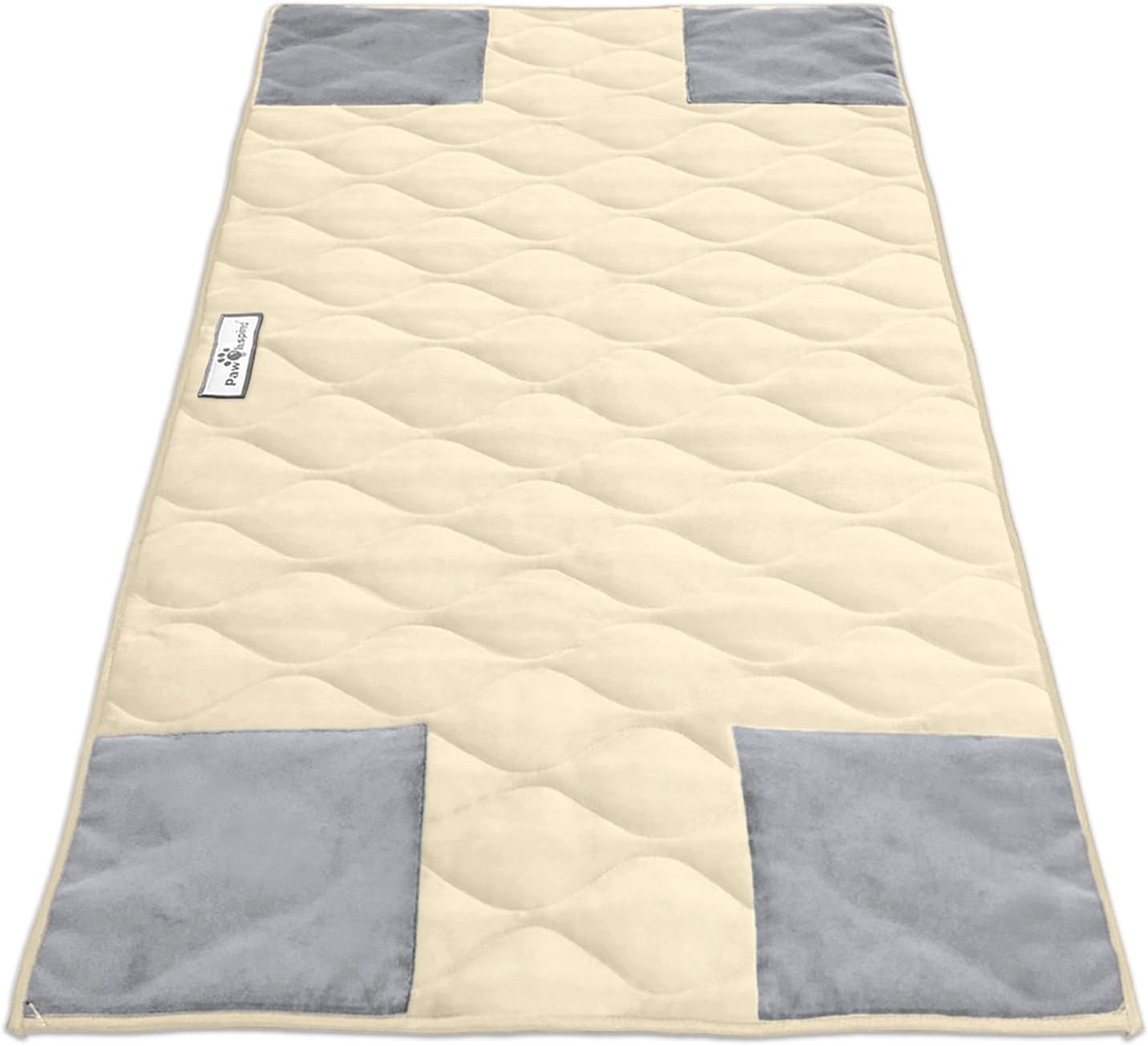 Paw Inspired PopCorner Guinea Pig Cage Liners | Washable Fleece Bedding or Pet Bed Mat for Small Animals | Super Absorbent Pee Pad with Reinforced Corners and Waterproof Bottom (Midwest, Tan)