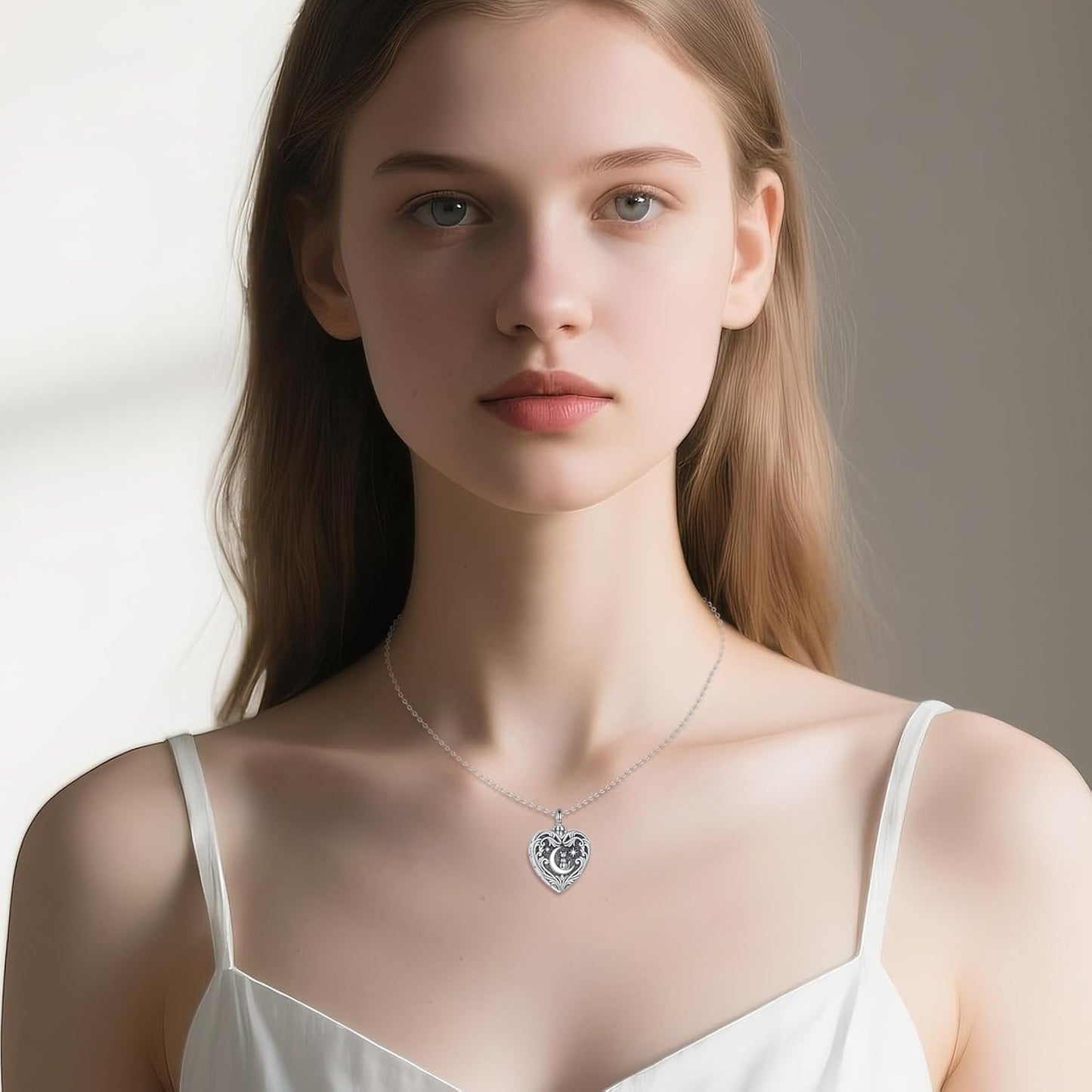 Urn Necklace for Ashes 925 Sterling Silver Cat/Fox/Dog/Opal/Guitar Pet Cremation Memorial Keepsake Jewelry for Ashes for Women