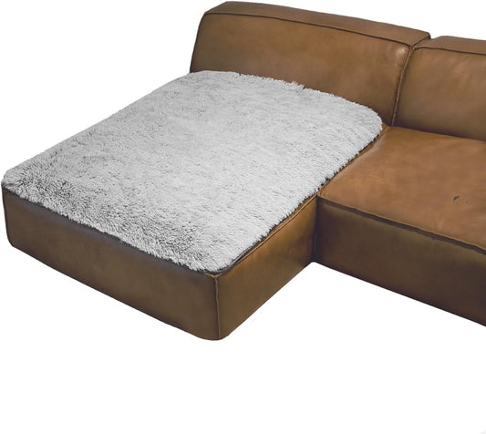 Dogs/Cats Bed Mats, Dog Pad Washable Removable Couch Cover with Anti-Slip Back, Plush Long Fur Mat, Perfect for Small, Medium and Large Dogs.(Magic Gray, 40"x50")