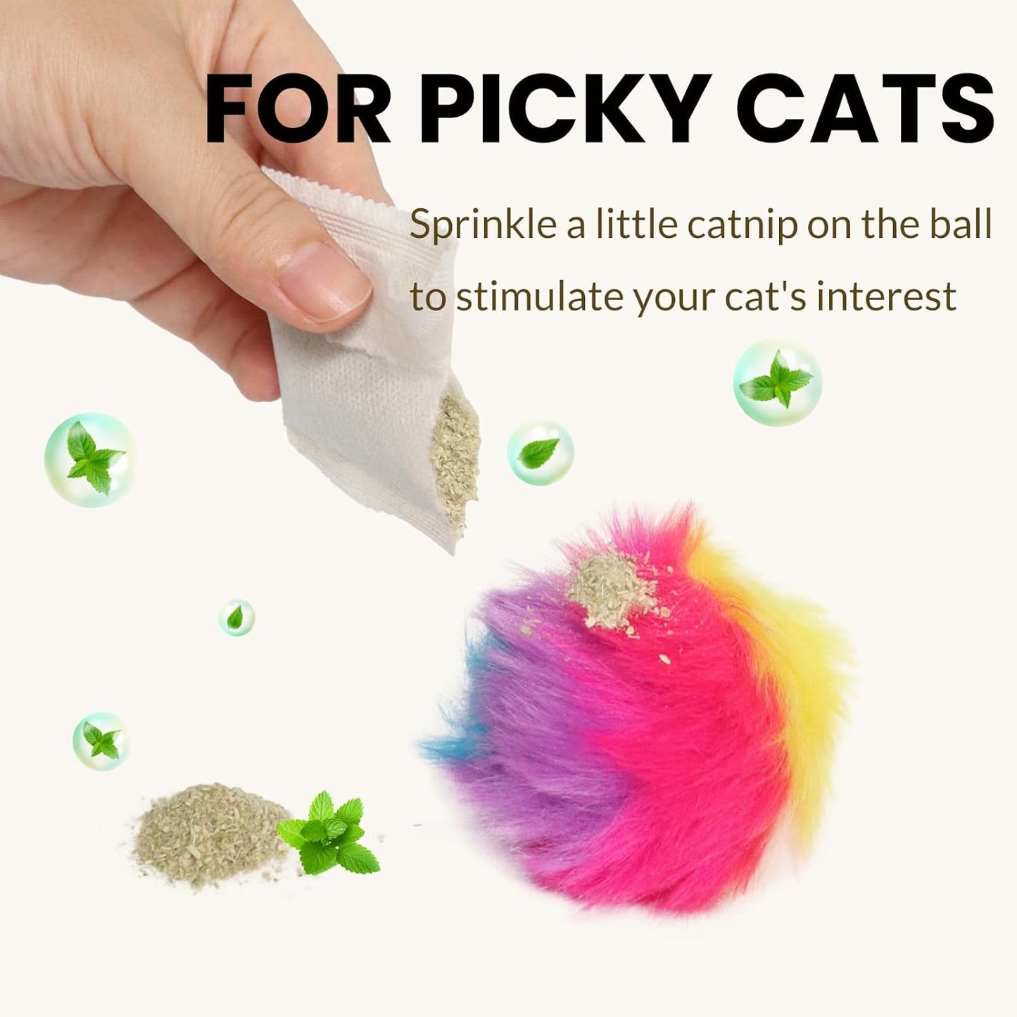 Interactive Cat Toys for Indoor Cats, Self-Play Hanging Door Toy for Kitten, Adjustable Height Exercise Bell Ball to Keep Kittens Active