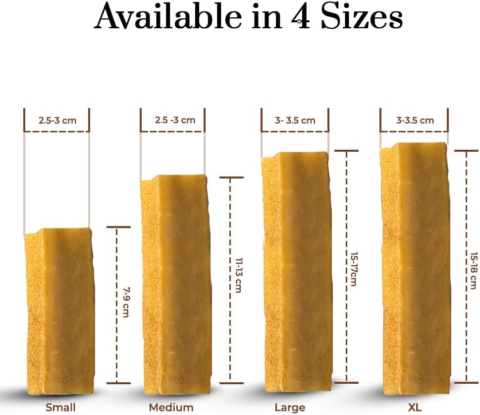Dogsee Original Himalayan Yak Cheese Dog Chews (Small - 3 Bars) | Fights Plaque and Tartar| Yak Chews for Small Dogs | Rawhide Free | Easily Digestible Dog Treats