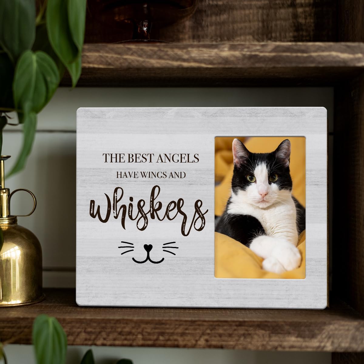IAXIC Sympathy Memorial Photo Frame - Cat Loss Gifts to Honor & Remember, Grief Gifts for Women, Wall & Tabletop Decorations