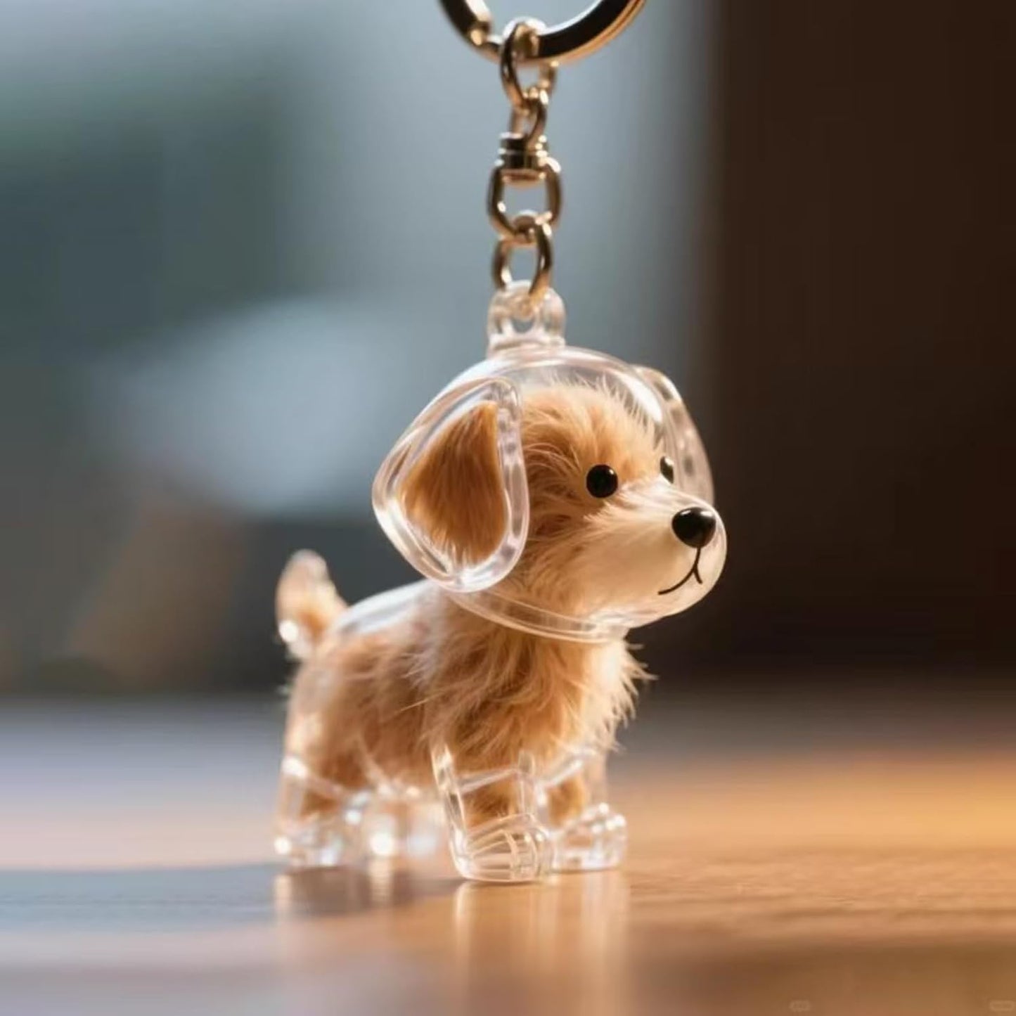 3 Pcs Dog Hair Collector Keychain, 2025 New Pet Fur Keepsake, Transparent Cute Pet Hairs Keychain