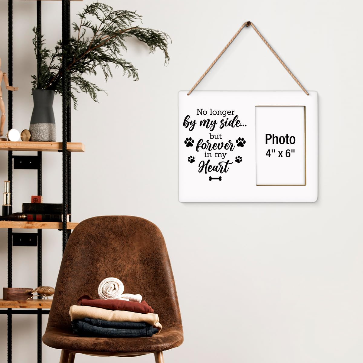 Dog Memorial Gifts for Loss of Dog Photo Frame, Pet Memorial Gifts for Dogs, Loss of Cat Sympathy Gift, Pet Bereavement Remembrance Wooden Picture Frame, Photo 4 x 6 Inches