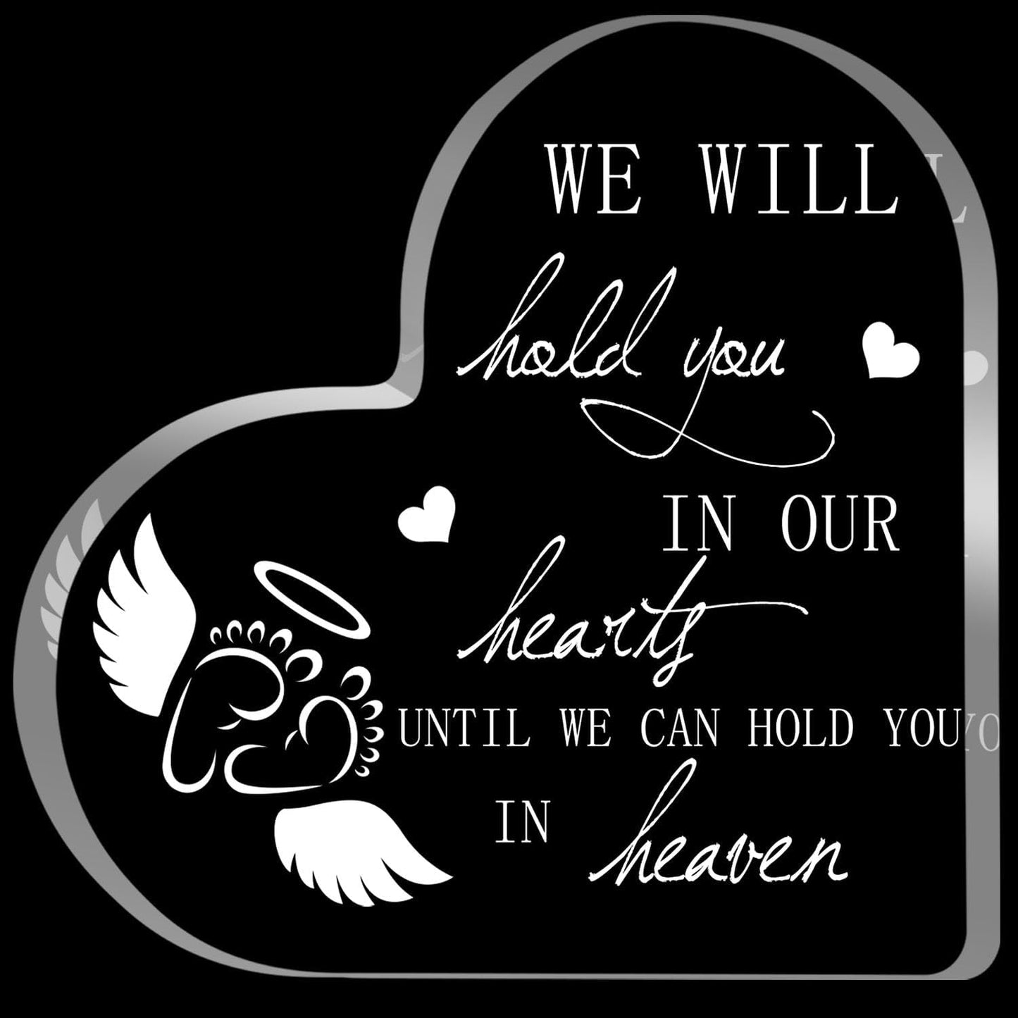 Miscarriage Gifts for Mom, Miscarriage Acrylic Keepsake for Loss Infant Baby, Pregnancy Loss Gifts, Loss of Baby Memorial Home Decorations, Sympathy Gifts for Parents