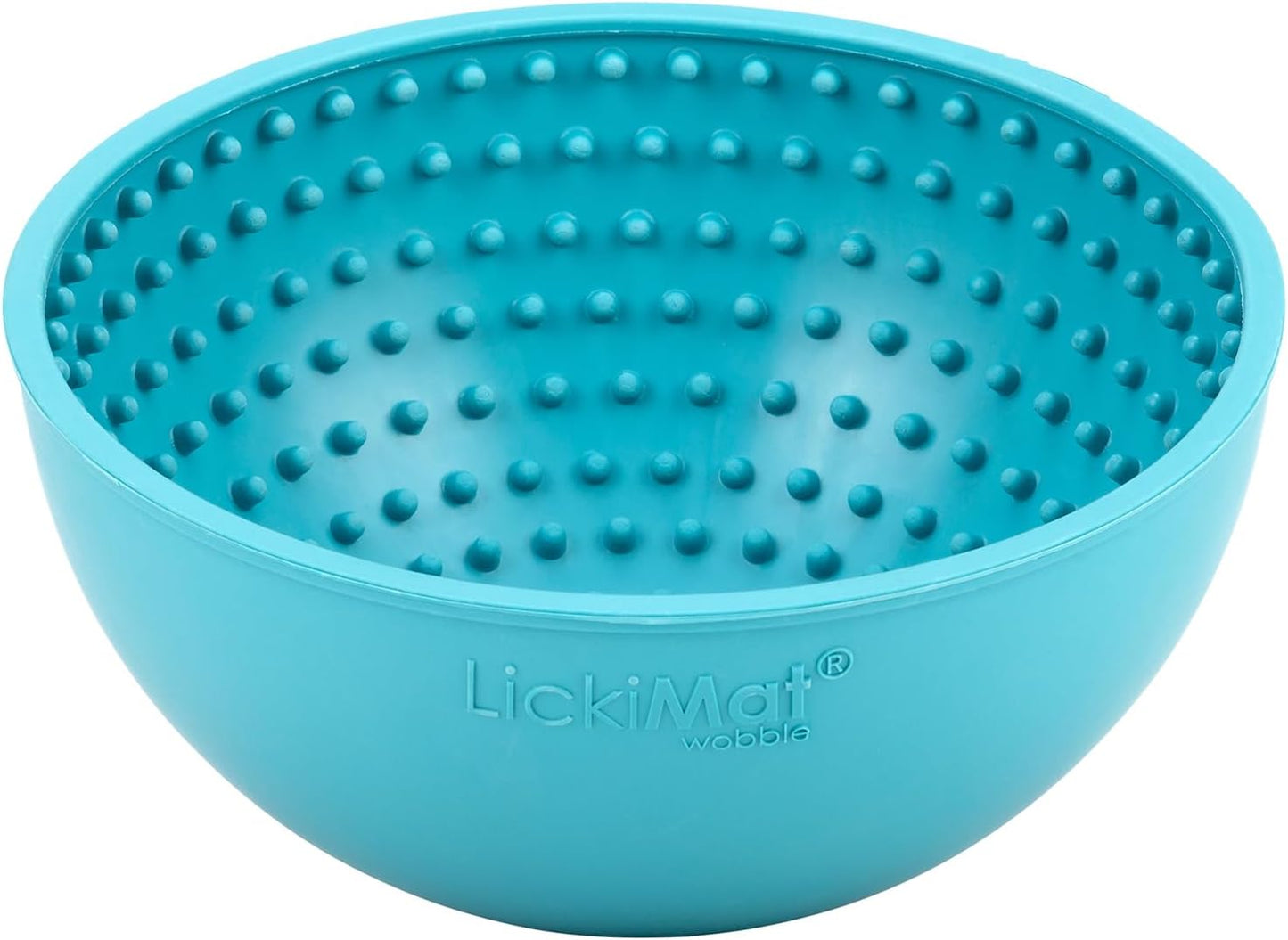 LickiMat Wobble, Dog Slow Feeder Bowl Lick Mat, Boredom Anxiety Reducer; Perfect for Food, Treats, Yogurt, or Peanut Butter. Fun Alternative to a Slow Feed Dog Bowl, Turquoise